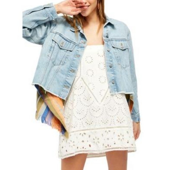 Free People Indigo in the Sun Swing Denim Jacket. Size S & M